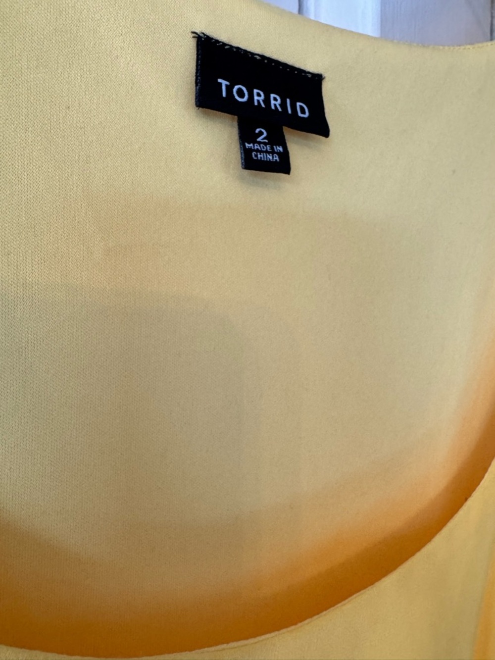 torrid Yellow Pleated Scoop Neck Dress - Picture 3 of 3